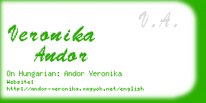 veronika andor business card